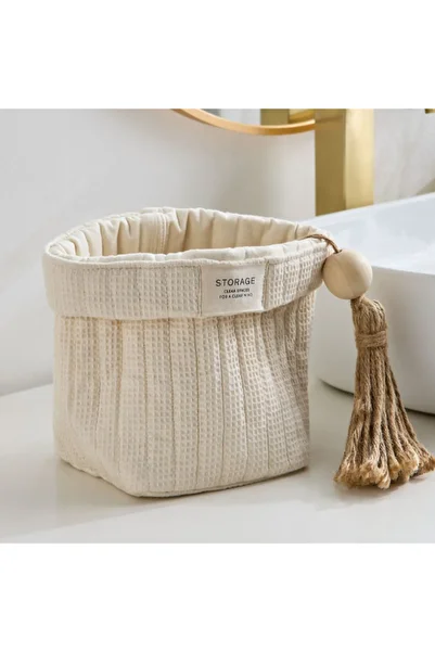 Home Box سلة بيلا الناعمة القابلة للطي مع رقعة - 15×15×20 سم