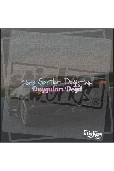 Sticker Works المال يغير الشروط وليس المشاعر ملصق