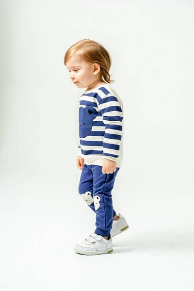 Bubito Cartoon Themed Bear Visual Baby Bottom and Top Set
