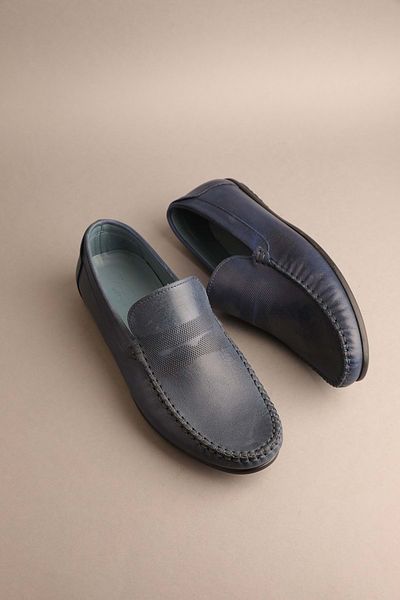 Gondol Loafer clasic pentru bărbați din piele naturală bleumarin 42 ttx.235