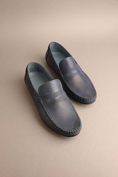 Gondol Loafer clasic pentru bărbați din piele naturală bleumarin 42 ttx.235