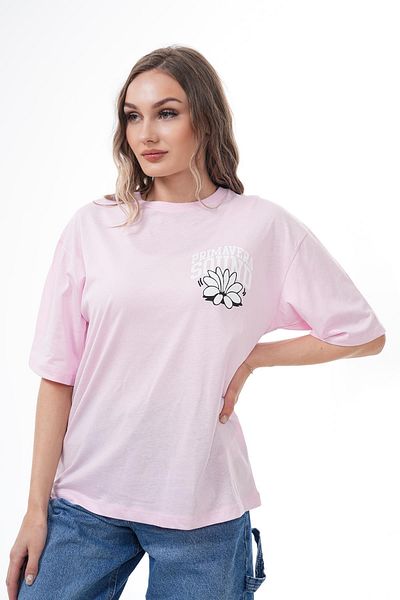 ŞİMAL Women's Back Print Detailed Crew Neck Oversize T-Shirt 250116   -