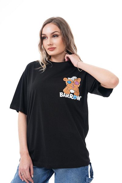 ŞİMAL Women's Back Print Detailed Crew Neck Oversize T-Shirt 250117   -
