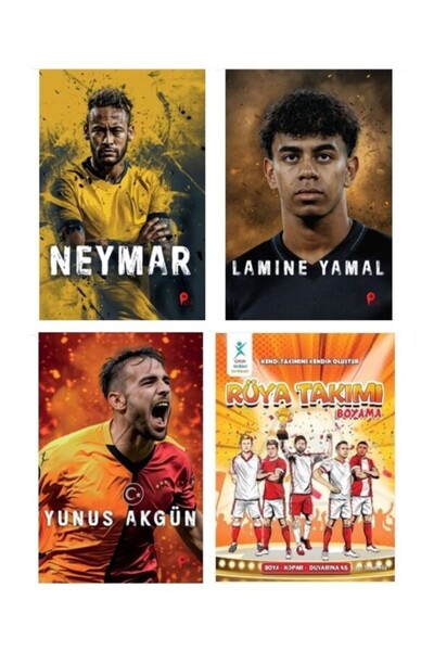 peta kitap Set Neymar - Lamine Yamal - Yunus Akgün - Rüya Takımı Boyama (POST...