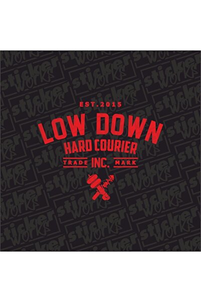 Sticker Works ملصق زجاجي خلفي من Low Down Hard Courier