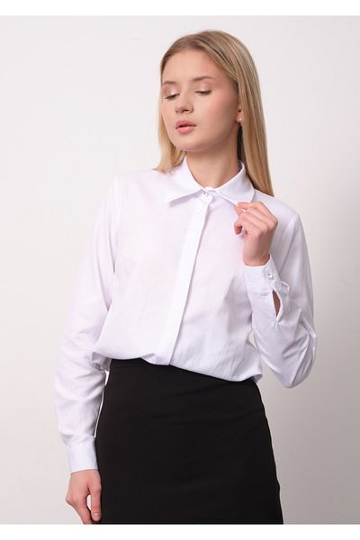 PERA MODA Pachet de 2 cămăși de birou din bumbac de bază slim fit pentru femei