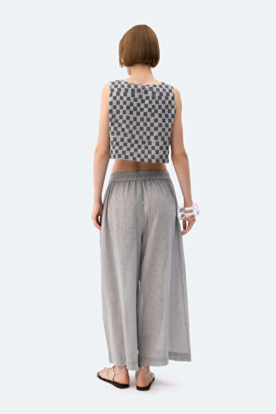 İKİKIZ Checker Patterned Crop Blouse