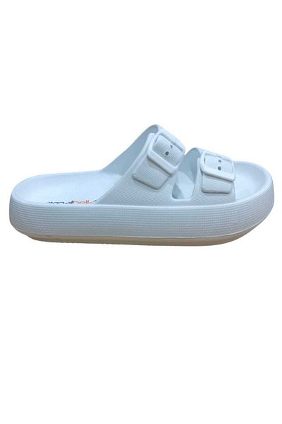 Akınal Bella Unisex Double Band Soft Thick Beach Pool Garden Sea Daily Slippers