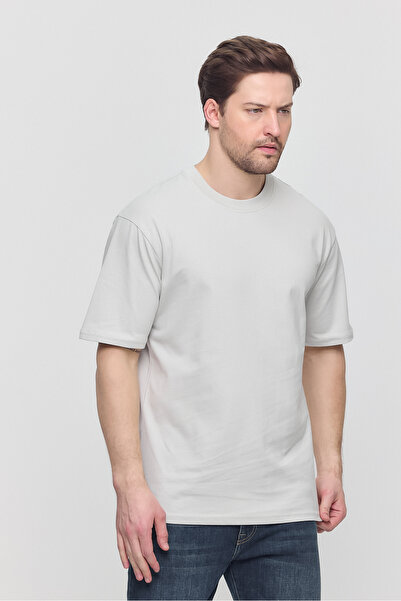 ZACHARIUZ Κοντομάνικο μπλουζάκι Crew Neck Γκρι