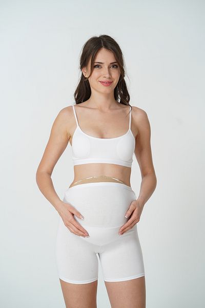 İMER TEKSTİLL Cotton Modal Maternity over the Knee Short Leggings Maternity Shorts