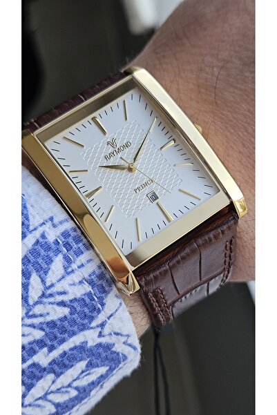 Raymond RYM-3551 ساعة يد رجالية ريموند كلاسيك - ضمان لمدة عامين - هيكل فولاذي...