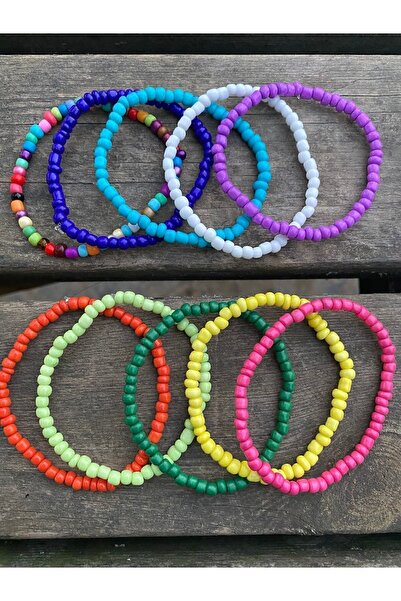 DERYA Kadın 10 Lu Renk Boncuk Bileklik