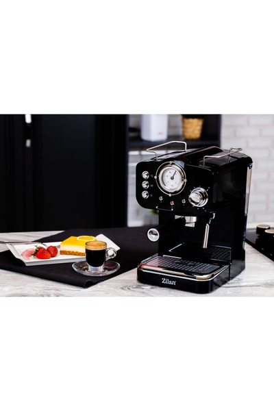 Zilan Χειροκίνητος espressor ZLN2991 Black, 15 Bar, 1,25 l, 1100W, Retro Design