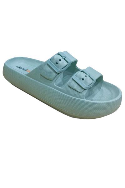 Akınal Bella Unisex Double Band Soft Thick Beach Pool Garden Sea Daily Slippers