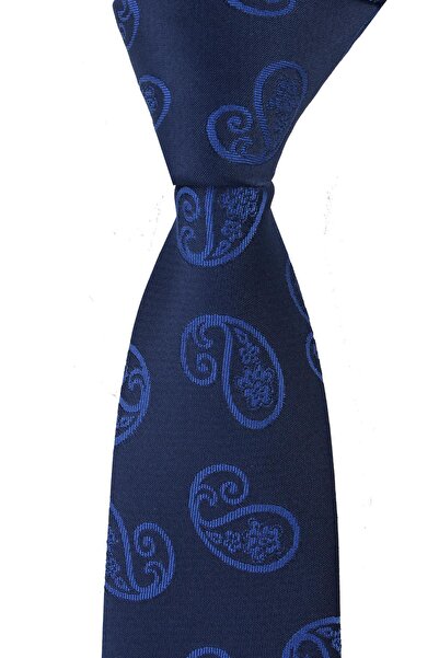 Esgue Σαλιάρα με μοτίβο Navy Blue Slim 6 cm. Χειροποίητη γραβάτα