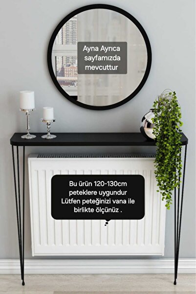 TALAŞTOZUM 140 Cm Siyah Oval Kesim Petek Üstü Raf Dresuar