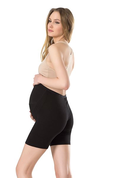 İMER TEKSTİLL Cotton Modal Maternity over the Knee Short Leggings Maternity Shorts