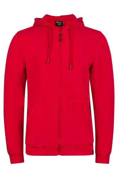 2AS Hooded Red Center Sweatshirt Full Zip