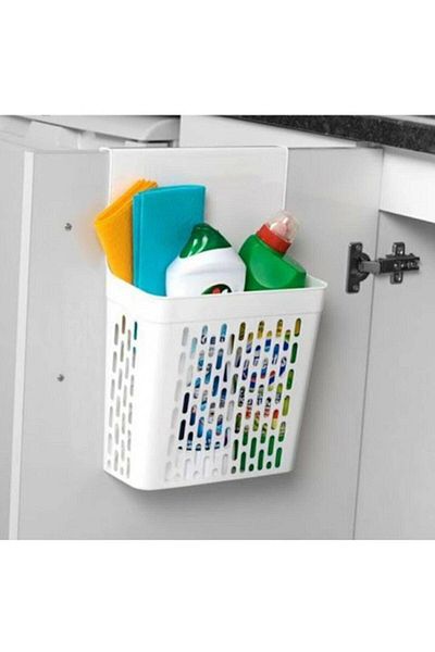 almital mobilya aksesuarları furniture accessories Κρεμαστό ντουλάπι οργάνωσης, θήκη απορρυπαντικού Λευκό