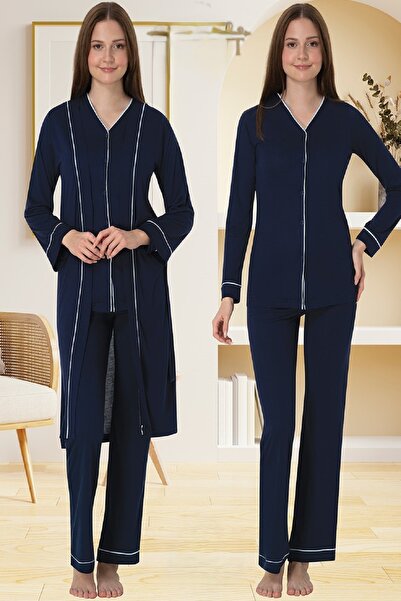 Puerpera طقم بيجامة للحوامل وأردية للحوامل بأزرار أمامية 5074