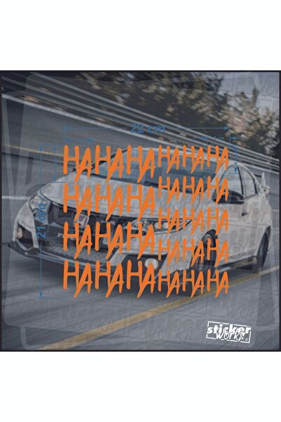 Sticker Works 27 Parça Hahaha Sticker ( Motor , Araba , Kask , Bilgisayar , T...