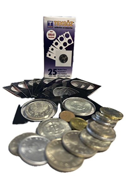 Koleksiyon Market - Teksöz 39.5 mm Siyah Madeni Para Kapama