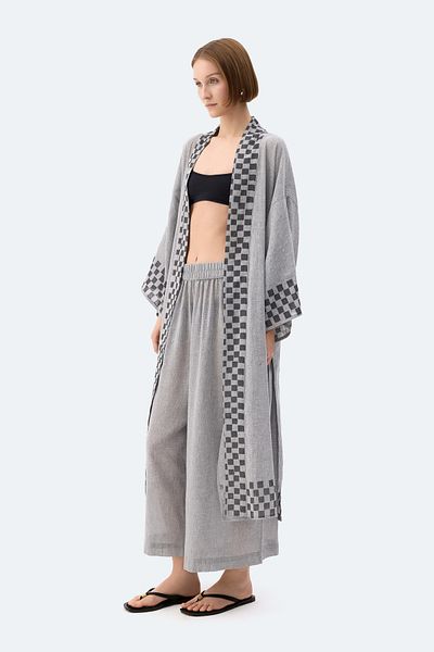 İKİKIZ Checker Pattern Kimono