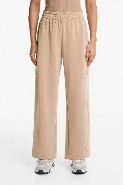 Oysho Brushed straight-leg trousers with modal