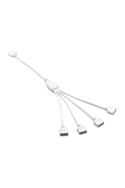 Ledarmy 4 yollu beyaz RGB LED şerit Splitter bağlantı kablosu DC 5V-12V Y şek...