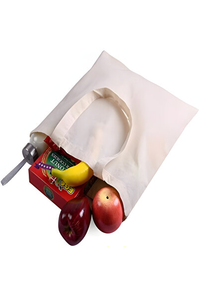 EleganTShoP Ακατέργαστη υφασμάτινη τσάντα Μη εκτυπωμένη Κεντητική 33*40 cm