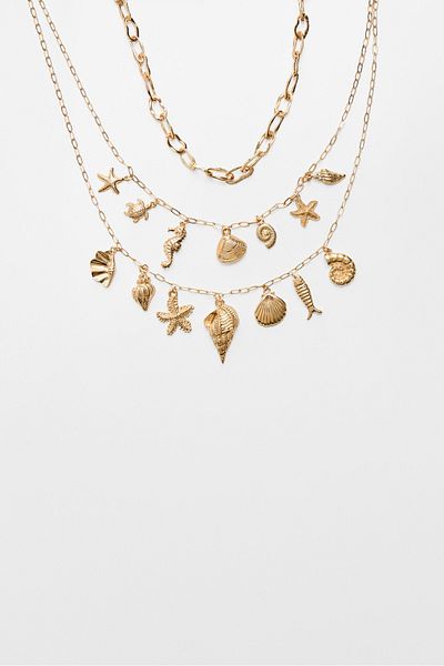Stradivarius Set of 2 under the sea necklaces