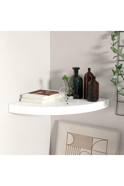co arma Floating Corner Shelves, Wall Mounted Corner Shelf with Invisible Brackets