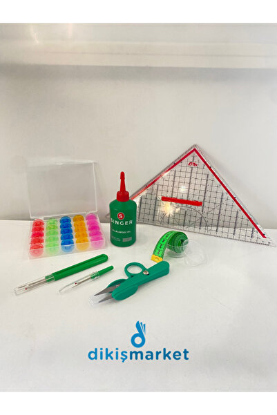 dm dikişmarket SİNGER DİKİŞ MAKİNALARI UYUMLU YAĞ,GEODERİK CETVEL,ÇIT MAKAS.MASURA,İLİK SÖKÜCÜ,MEZURA