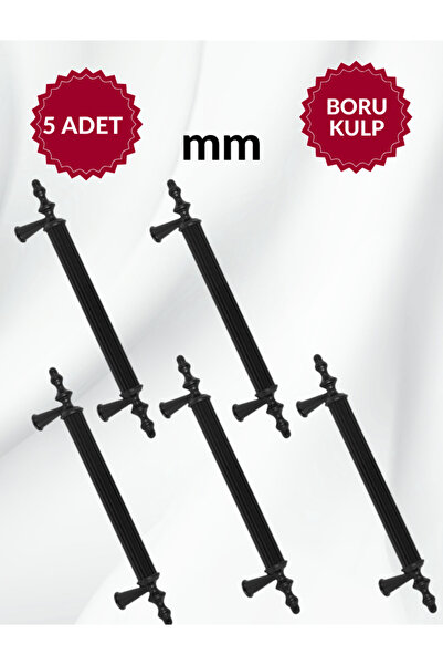 MKLAKS 160 Mm Siyah Plastik Çekmece Boru Kulp 5li Paket – Şık Ve Dayanıklı Ta...