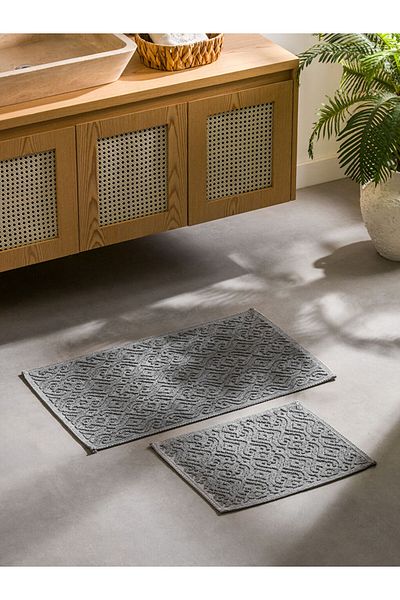 LC Waikiki Lcw Geometric Patterned Bath Mat 2-Pack