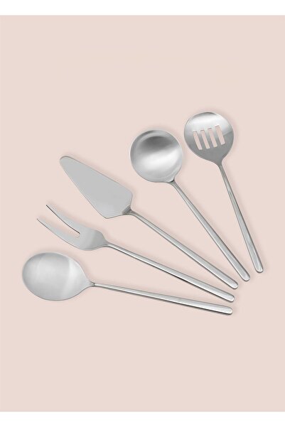 The Mia Silver 5 Piece Giallo Service Set