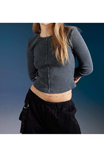 Kübra Tekstil Жіноча футболка з довгими рукавами, облягаючого крою, з підклад...