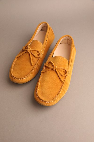 Gondol Men's Genuine Leather Classic Loafer Mustard 42 Mod.250