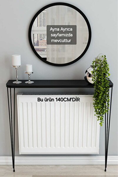 TALAŞTOZUM 140 Cm Siyah Oval Kesim Petek Üstü Raf Dresuar