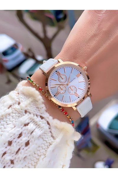 Frank Alex Gülşen Koltuk - Roman Leather Cord Watch and Bracelet Shape Gift