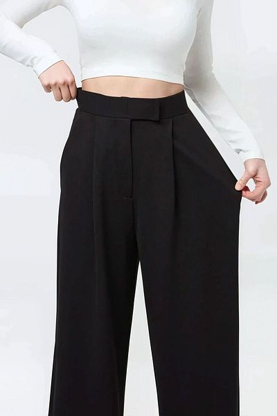 Hiccup Παντελόνι Palazzo Crepe με ψηλόμεσο Lycra Velcro