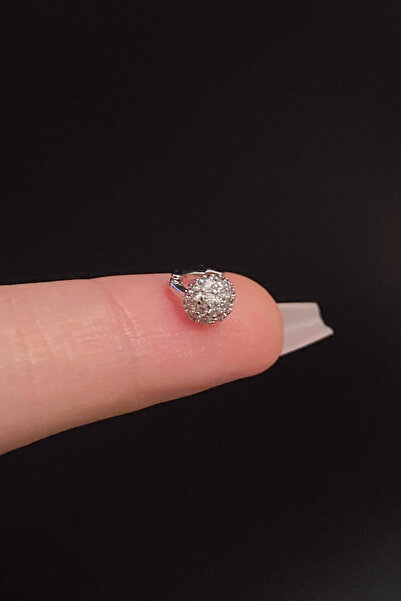 Blisse Piercing Kadın Zirkon Taşlı Tragus Helix Kıkırdak Halka Çelik Piercing