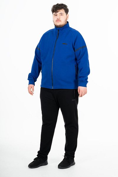 MARATON Plus Size Men's Judge Collar Narrow Leg Long Sleeve Saks Tracksuit Set 21518