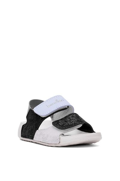 Benetton BN-1422 Botine Sandale plate pentru băieți Negru - Albastru