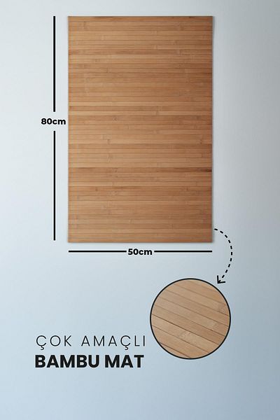 Hayveys home Χαλάκι μπάνιου Bamboo Χαλάκι δαπέδου Αδιάβροχο Αντιολισθητικό Χαλάκι