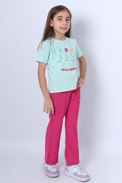 HÇM Girl's Double Suit Spanish Leg Flower Printed D46