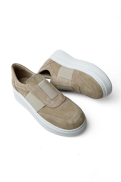 RABU Pantofi sport casual pentru femei, din piele intoarsa, 100% din piele naturala
