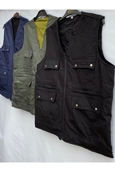 balal giyim Erkek Tümrenkler Yazlık Kumaş Avcı Yelek Çok Cepli baba büyük beden rahat battal