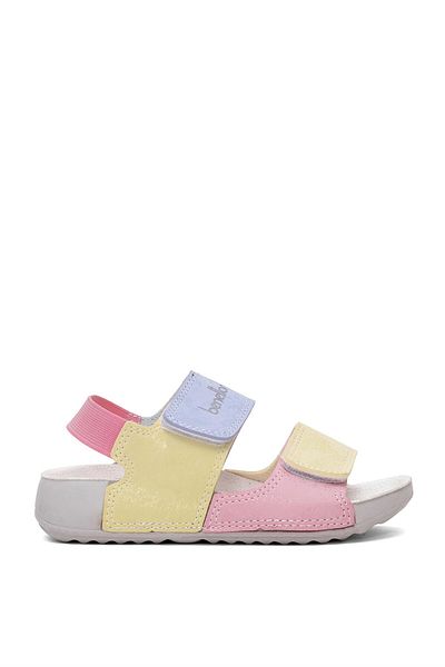 Benetton BN-1422 Botine Sandale plate pentru fete Galben