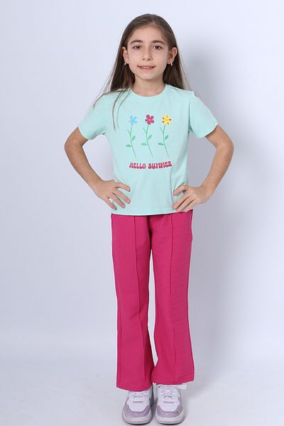 HÇM Girl's Double Suit Spanish Leg Flower Printed D46